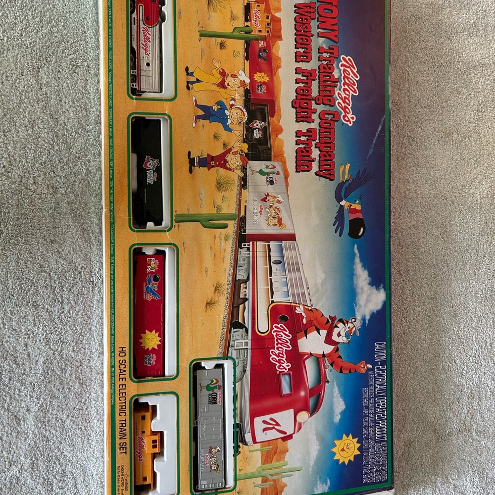 Western Freight Train Set - Red and Gray Kelloggs vintage special train NIB